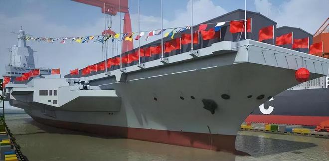 中国海军新里程碑，003型航母下水仪式隆重举行，中国海军新里程碑，003型航母下水仪式盛大举行