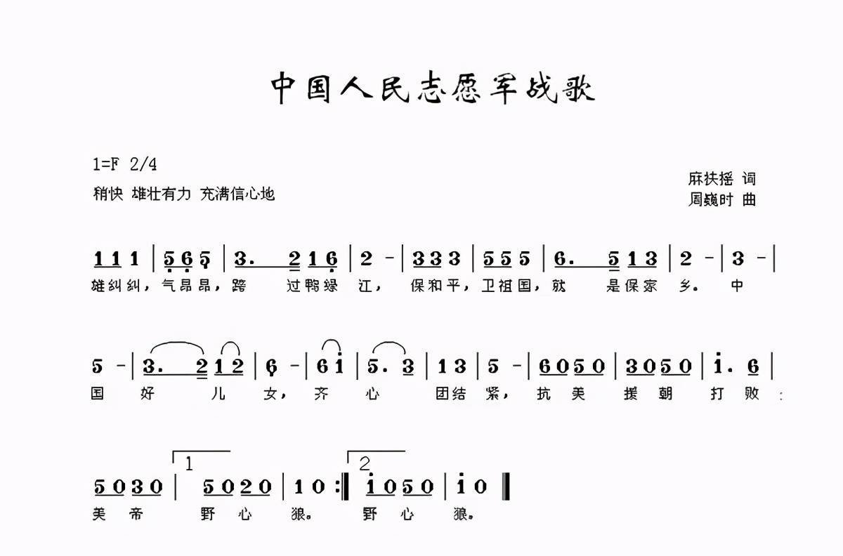 志愿军战歌曲曲谱，历史的旋律与时代的记忆，志愿军战歌曲谱，历史的旋律与时代的记忆回响