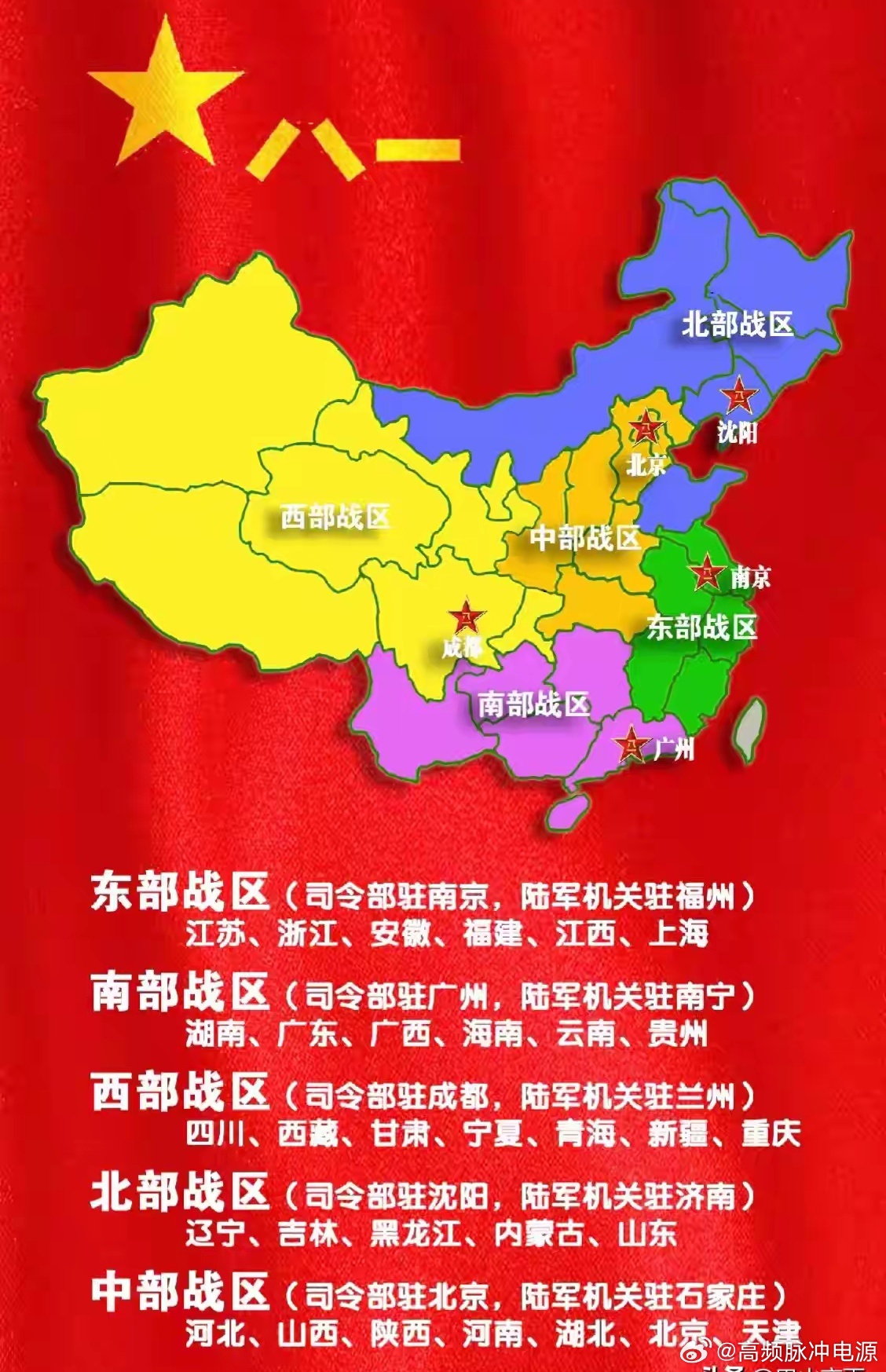 中国的五大军区概述，中国五大军区概览