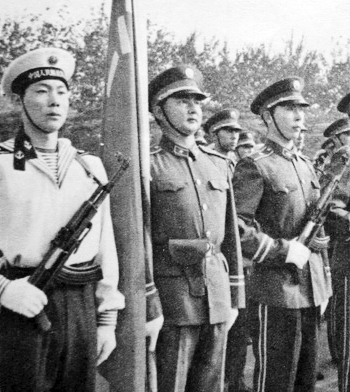65式军装下的荣耀，三军仪仗队图片中的国家骄傲，65式军装下的荣耀与国家骄傲，三军仪仗队图片展风采