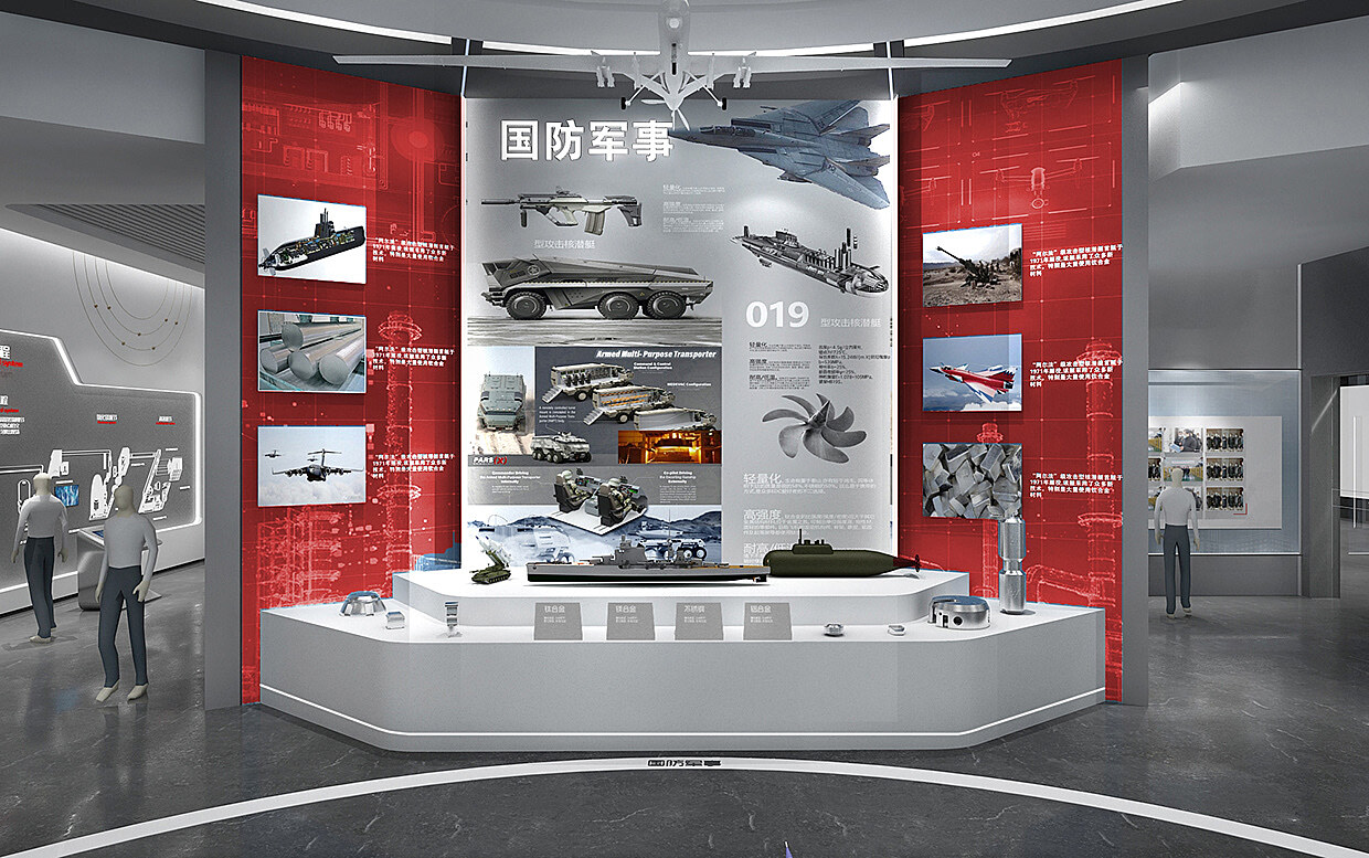 国防军事展厅布置氛围，展现力量与荣耀的舞台，国防军事展厅，力量与荣耀的展示舞台