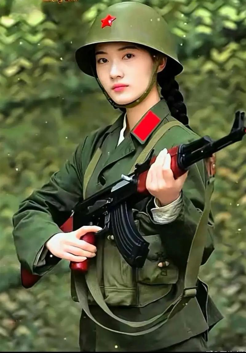 65式军装女兵大花，时代的印记与历史的记忆，时代的印记与历史的记忆，65式军装女兵大花风采