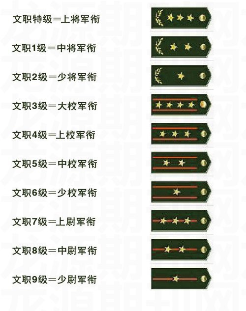 军衔等级对应职务表格详解，军衔等级与职务对应表格全面解析